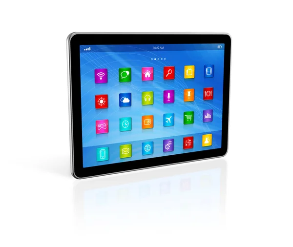 Digitale tablet PC - apps pictogrammen interface — Stockfoto