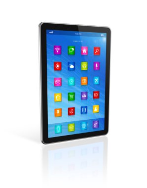 Dijital tablet bilgisayar - apps simgeler arabirimi