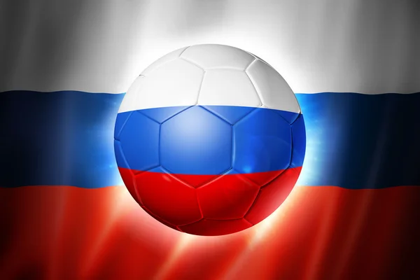 Soccer football ball with Russia flag — Stock Photo, Image