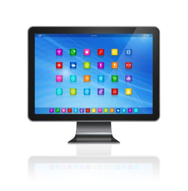 HD tv - bilgisayar - apps simgeler arabirimi