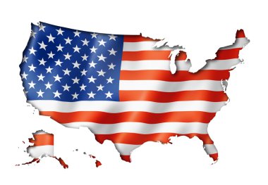 Amerika Birleşik Devletleri bayrağı Haritası
