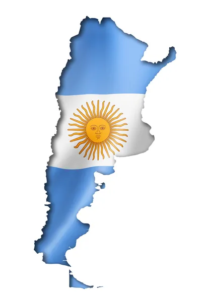 Mapa de la bandera argentina — Foto de Stock