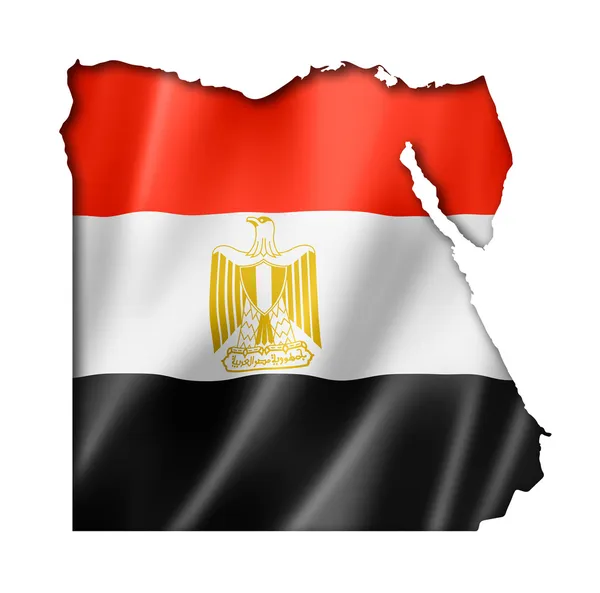 埃及国旗地图 — 图库照片