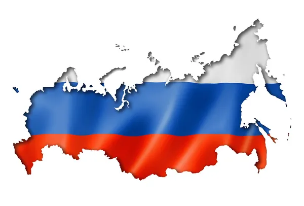 Russische vlag kaart — Stockfoto