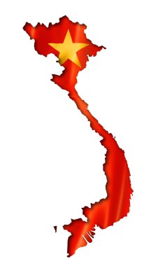 Vietnamca bayrak harita