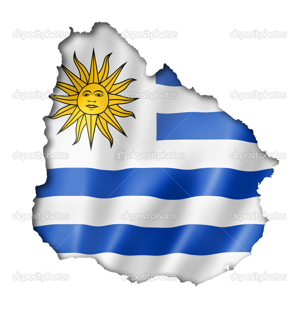 Uruguaian flag map