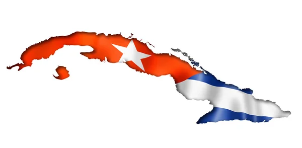 Cubaanse vlag kaart — Stockfoto