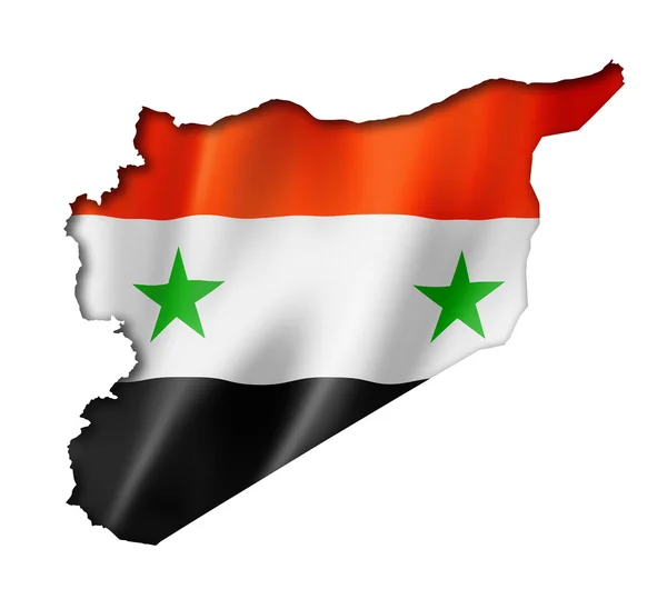 Syrian flag map — Stock Photo, Image