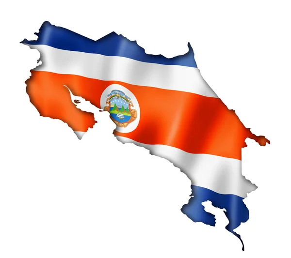 Costa Rican flag map — Stock Photo, Image