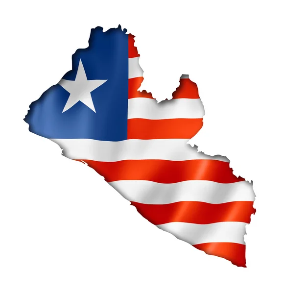 Mapa de la bandera de Liberia —  Fotos de Stock