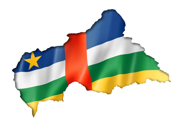 Mapa de la Bandera de República Centroafricana —  Fotos de Stock