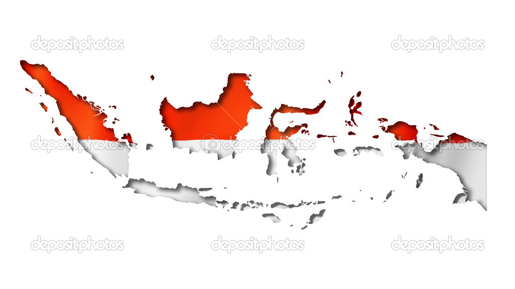 Indonesian flag map