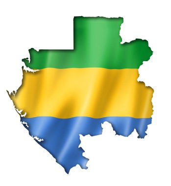 Gabon bayrak harita