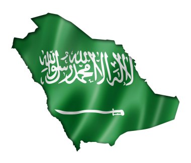 Suudi Arabistan bayrağı Haritası