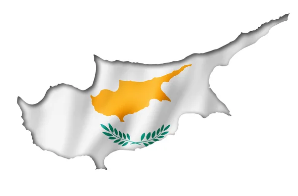 Cyprus flag map — Stock Photo, Image