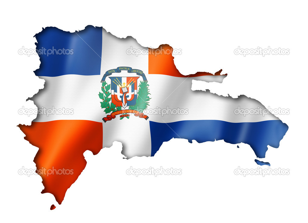 Dominican Republic flag map