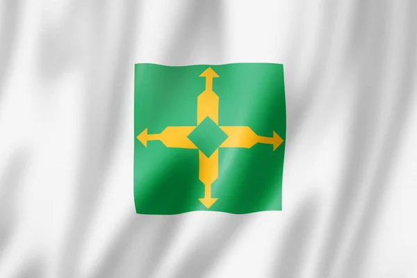 Federal District State Flagge Brasilien Schwenkt Banner Sammlung Illustration — Stockfoto