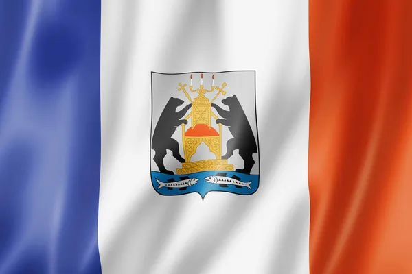 Новгород Державний Обласний Прапор Росія Махає Прапором Ілюстрація — стокове фото