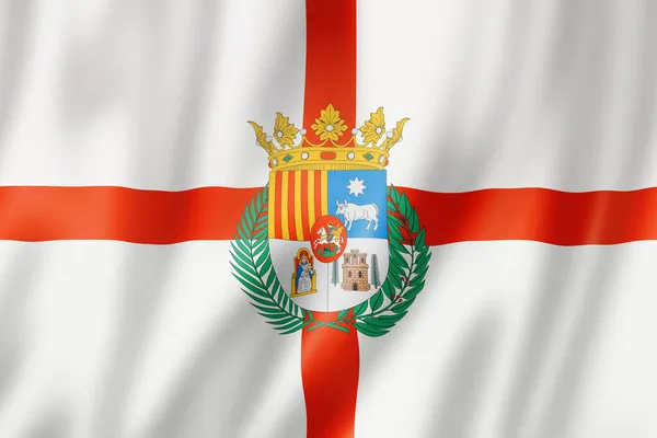 Teruel Province Flag Spain Waving Banner Collection Illustration — Stock Photo, Image