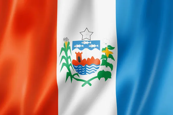 Alagoas Staatsvlag Brazilië Zwaaiend Banner Collectie Illustratie — Stockfoto