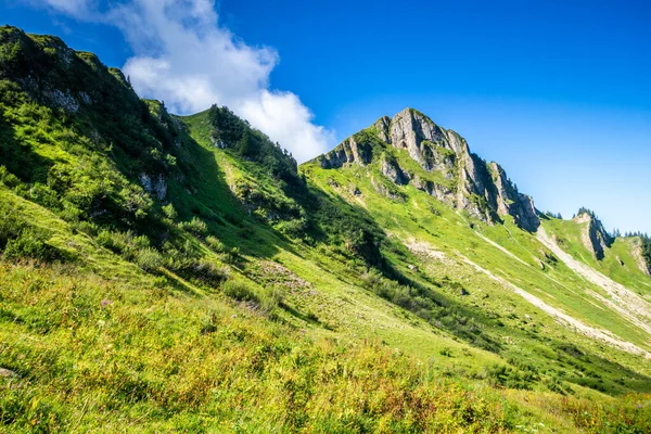 Paisagem Montanhosa Grand Bornand Haute Savoie França — Fotografia de Stock