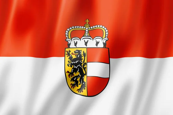 Bandera Tierra Salzburgo Austria Ondeando Colección Pancartas Ilustración —  Fotos de Stock