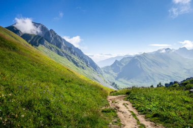 Grand-Bornand 'daki dağ manzarası, Haute-savoie, Fransa