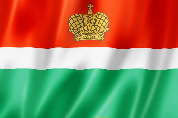 Staat Kaluga Oblast Flagge Russland Schwenkt Fahnen Illustration — Stockfoto