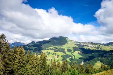 Grand-Bornand 'daki dağ manzarası, Haute-savoie, Fransa