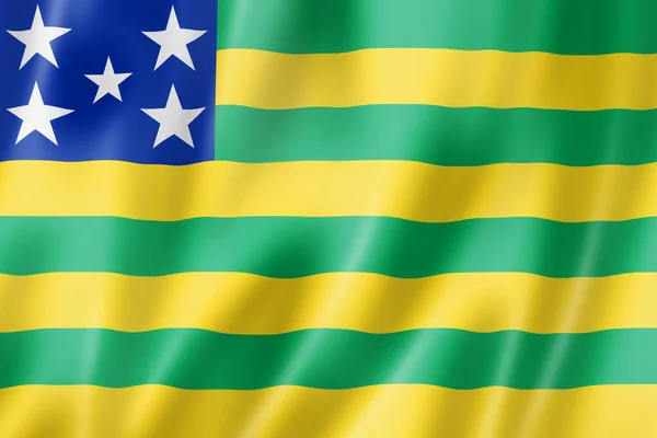 Goias State Flag Brazil Waving Banner Collection Illustration — Stock Photo, Image