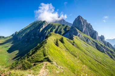 Grand-Bornand 'daki dağ manzarası, Haute-savoie, Fransa