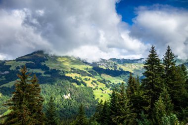 Grand-Bornand 'daki dağ manzarası, Haute-savoie, Fransa