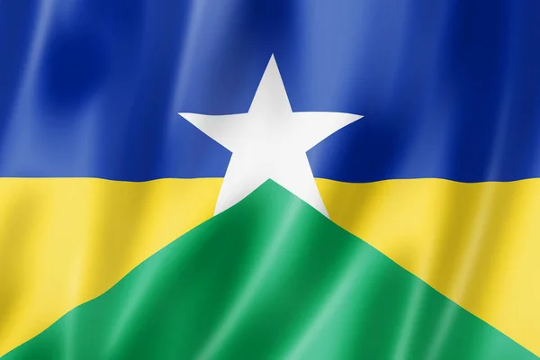 Rondonia Staatsvlag Brazilië Zwaaiend Banner Collectie Illustratie — Stockfoto