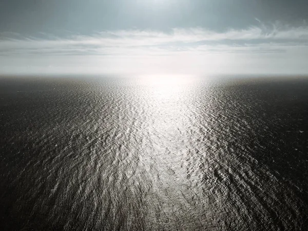 Luftaufnahme Des Ozeans Bei Sonnenuntergang Meer Und Himmel Hintergrund Tapete — Stockfoto
