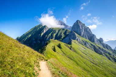 Grand-Bornand 'daki dağ manzarası, Haute-savoie, Fransa