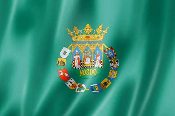 Sevilla Tartomány Zászló Spanyolország Lengő Banner Gyűjtemény Illusztráció — Stock Fotó