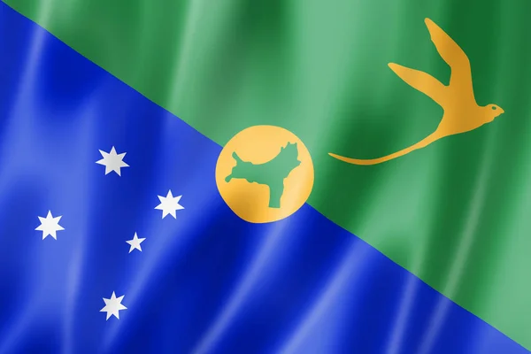 Флаг Территории Острова Рождества Австралия Размахивает Баннером Иллюстрация — стоковое фото