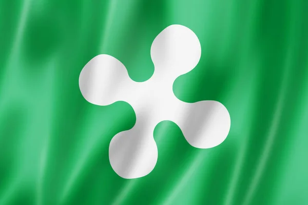 Lombardy Régió Zászló Olaszország Lengő Banner Gyűjtemény Illusztráció — Stock Fotó