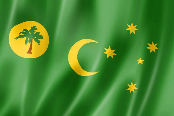 Cocos Islands - Keeling -  territory flag, Australia waving banner collection. 3D illustration