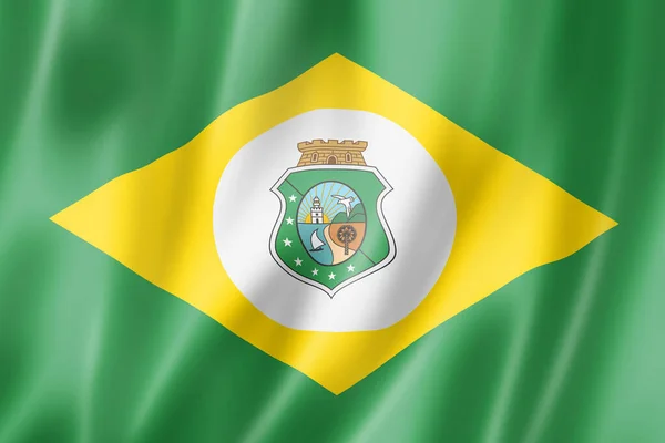 Ceara Staatsvlag Brazilië Zwaaiend Banner Collectie Illustratie — Stockfoto