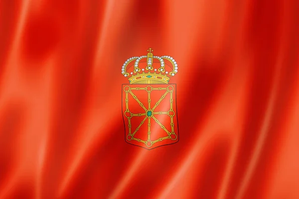 Provincie Navarra Vlag Spanje Zwaaiend Banner Collectie Illustratie — Stockfoto