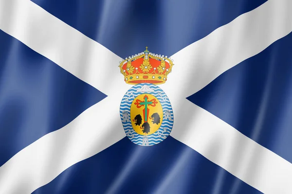 Bandera Provincia Santa Cruz Tenerife España Ondeando Colección Pancartas Ilustración —  Fotos de Stock