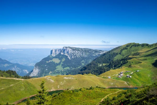 Berglandschaft Grand Bornand Haute Savoie Frankreich — Stockfoto