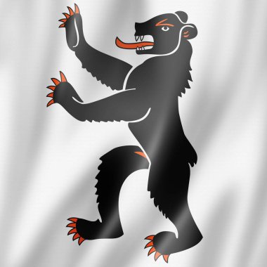 Appenzell Innerrhoden kantonu - Eyalet - bayrak, İsviçre bayrak koleksiyonu. 3B illüstrasyon