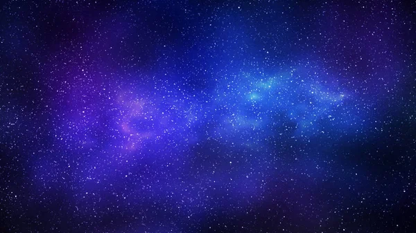 Night Starry Sky Bright Blue Galaxy Horizontal Background Illustration Milky — Stockfoto