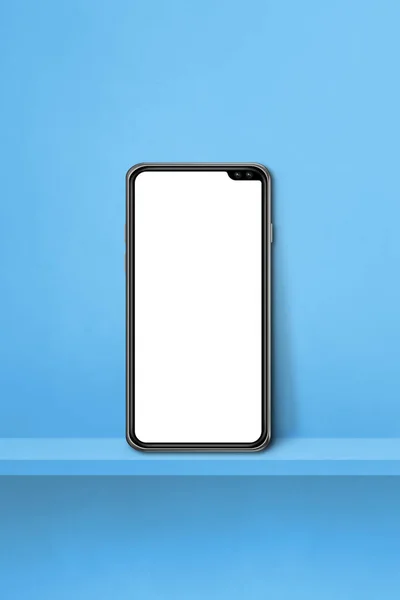 Mobile Phone Blue Wall Shelf Vertical Background Illustration — Stock Photo, Image