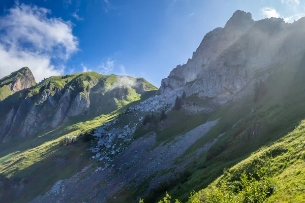 Горный Пейзаж Grand Bornand Haute Savoie France — стоковое фото