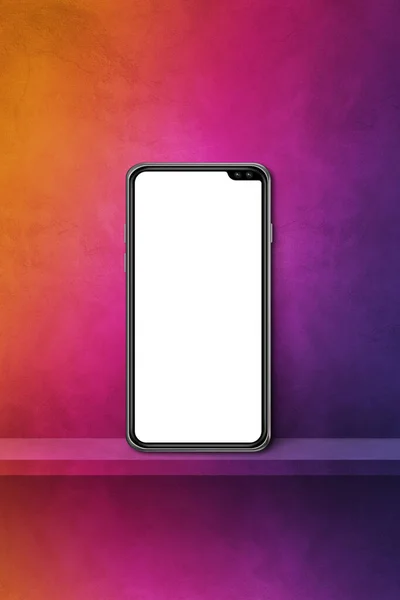 Mobile Phone Rainbow Wall Shelf Vertical Background Illustration — Fotografie, imagine de stoc