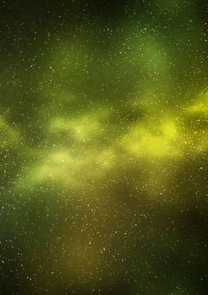 Cielo Estrellado Nocturno Galaxia Amarilla Brillante Fondo Vertical Ilustración Vía — Foto de Stock