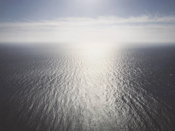 Zeezicht Bij Zonsondergang Zee Lucht Achtergrond Behang — Stockfoto